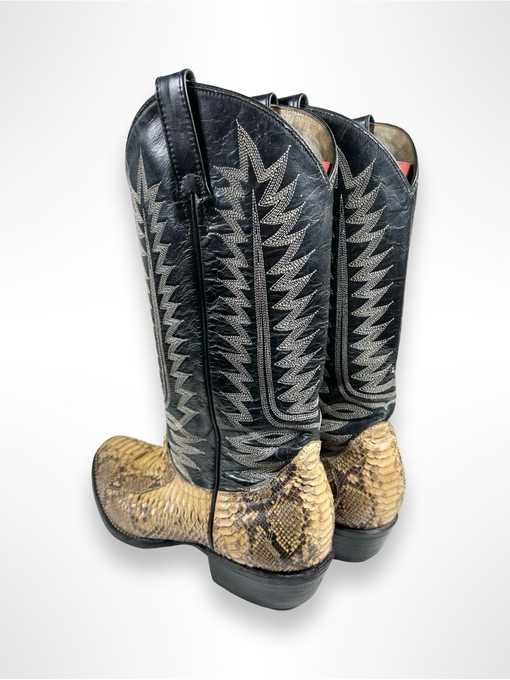 COWTOWN vintage 80s python skin western boots - Picture 3 of 7